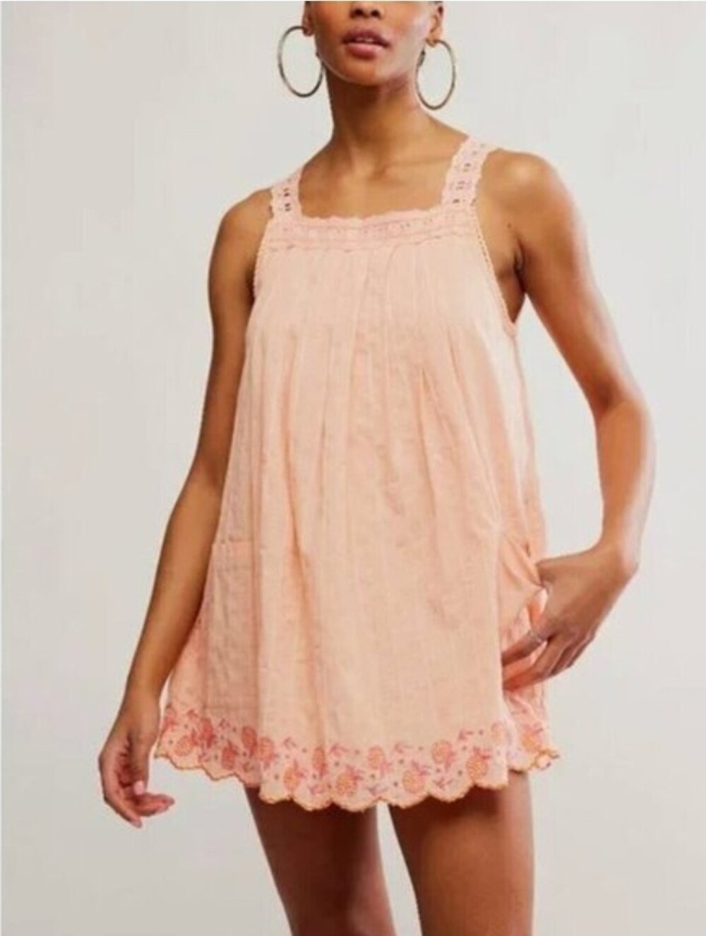 Women's Pink Latecia Smocking Detail Babydoll Mini Dress S NWT - Picture 4 of 15